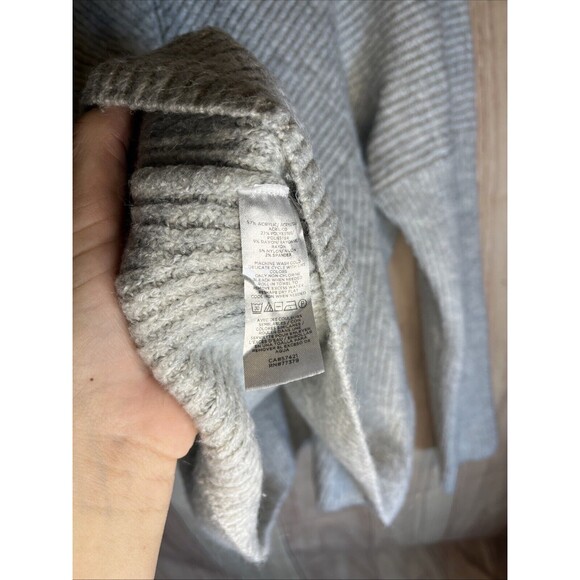 Ann Taylor Women Sweater X Large Gray V Neck Long Sleeve Pullover Knit Solid - Picture 6 of 8